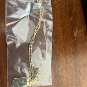 Gorjana : griffin dog tag necklace (gold). New never worn.